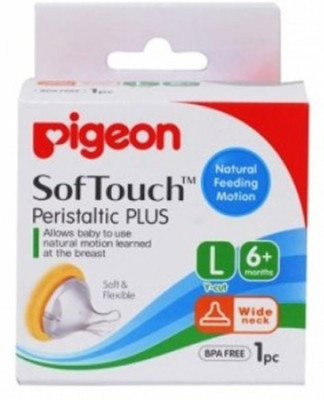 

Pigieon Pigeon - Softouch Peristaltic Plus Nipple L - 1 Piece Fast Flow Nipple(Pack of 1 Nipple)