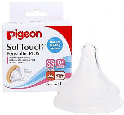 

Pigieon Pigeon - Softouch Peristaltic Plus Nipple SS - 1 Piece New Born Flow Nipple(Pack of 1 Nipple)