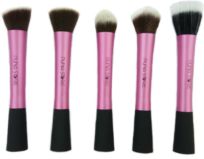 

Puna Store 5 Piece Foundation Makeup Brush Set (Pink)(Pack of 5)