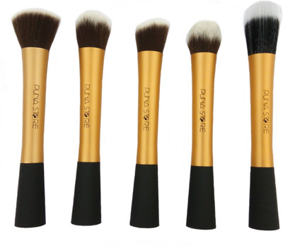 

Puna Store 5 Piece Foundation Makeup Brush Set (Beige)(Pack of 5)