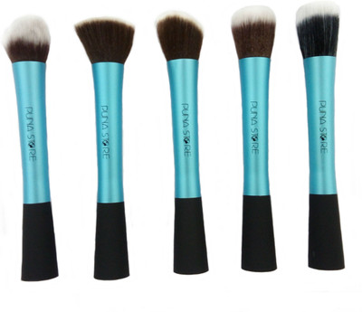 Puna Store 5 Piece Foundation Makeup Brush Set (Blue)(Pack of 5)
