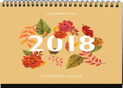 

Chambers of Ink Desk Appointment 2018 Table Calendar(MultiColroed, Floral)