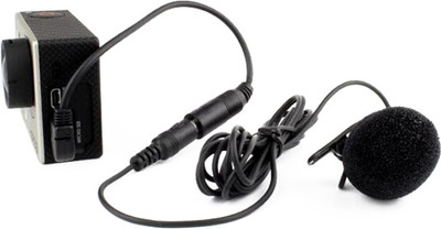 

TUQUEK 3.5mm Tie Lapel Lavalier Clip Microphone + Mic Adapter for GoPro Hero 3 3+ 4 lk003bn Camera Microphone