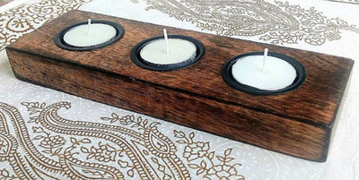 

Eoan International Wooden Candle Holder(Brown, Pack of 1)