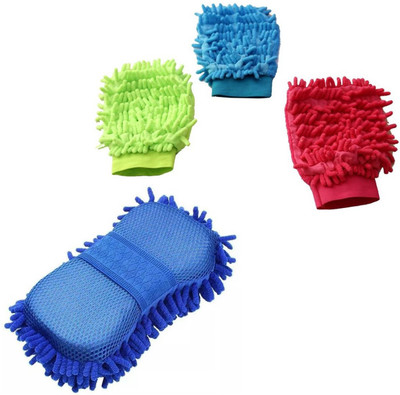 

CleanIT Super Clean Combo Microfiber Sponge + Microfiber Gloves MFBSPG3GlV1149CLT Vehicle Interior Cleaner(425 g)