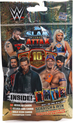 topps WWE SLAM ATTAX 10 TCG collection Multipack''(Multicolor)