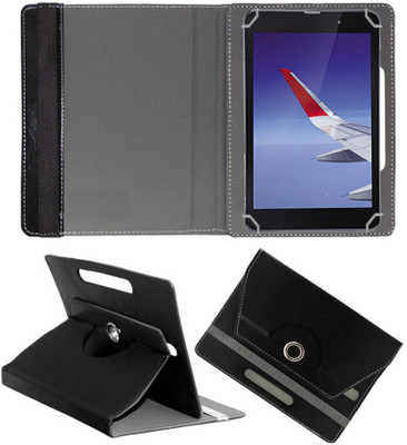 Fastway Book Cover for iBall Slide Wings 8 inch Designer Rotating Case(Black, Cases with Holder, Pack of: 1)