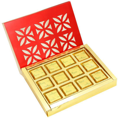 

Ghasitaram Gifts Red 12 pcs Chocolate Box Fudges(180 g)