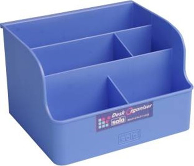 

Solo 5 Compartments Plastic Desk Organizer(Blue)