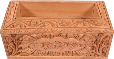 

Craft Trade 1 Compartments Wooden Tissue Box(Brown)