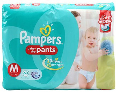 

Pampers Pampers - Baby Dry Pants Diapers Medium (60 Pieces) - M(60 Pieces)