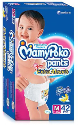 

MamyPoko Mamy Poko - Extra Absorb Pant Style Diaper Medium (42 Pcs) - M(42 Pieces)