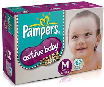 

Pampers Pampers - Baby Diapers Medium (62 Pieces) - M(62 Pieces)