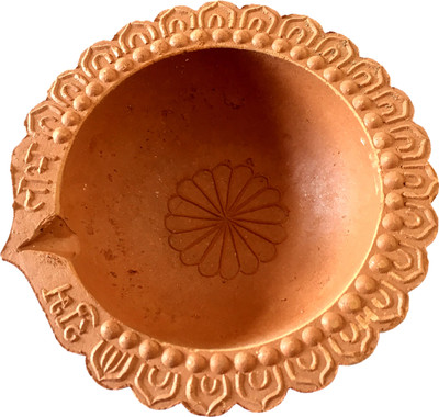 

RDR Earthenware (Pack of 2) Table Diya Set(Height: 6 inch)