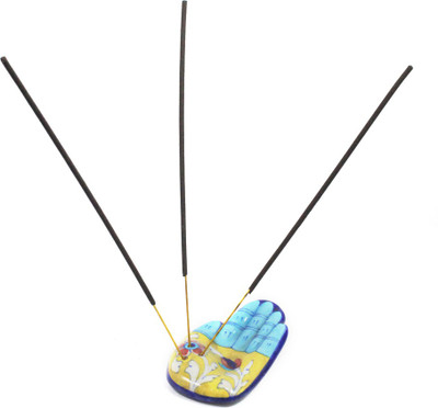 

India Meets India Blue Pottery Decorative Ceramic Incense Stick Stand/Aggarbatti Stand/Ceramic Tribal Dhoopdaan/Ceramic Agarbatti Stand/ Dhoop Batti Stand Holder/ Ceramic Incense Holder Stand Qty- 1 Ceramic Incense Holder(Multicolor)