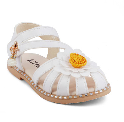 

KITTENS Girls Velcro Flats(White