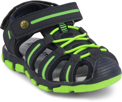 

KITTENS Boys Velcro Sports Sandals(Blue, Navy/green