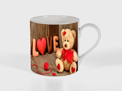 PARTH ENTERPRISES VALENTINES DAY PRI NTED COFFEE MUG Ceramic Mug(250 ml), Multicolor