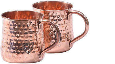 

Sammsara Dele Hammered Coppers Set of 2 With Ayurveda Health Benefits … Copper Mug(450 ml, Pack of 2), Multicolor