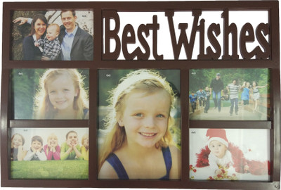 ME Decor Generic Photo Frame(Brown, 6 Photos)