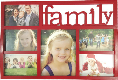 

ME Decor Generic Photo Frame(Red, 6 Photos)