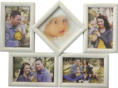 

ME Decor Generic Photo Frame(White, 5 Photos)