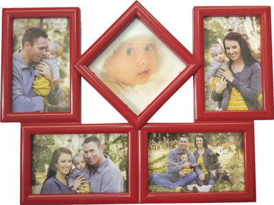 

ME Decor Generic Photo Frame(Red, 5 Photos)