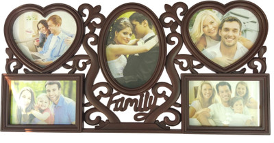 

ME Decor Generic Photo Frame(Brown, 5 Photos)
