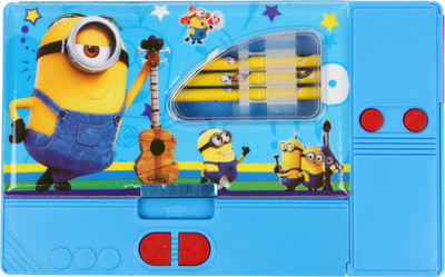 

Toyvala Minion Minions Cartoon character Art Plastic Pencil Box Art Plastic Pencil Box(Set of 1, Blue)