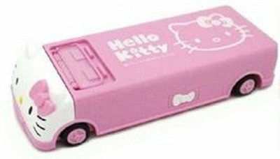 

Must Visit HELLO KITTY BUS HELLO KITTY Art Plastic Pencil Boxes(Set of 1, Pink)