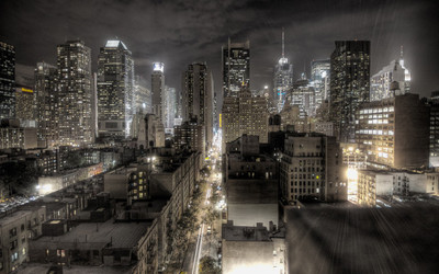 

Dark Newyork city ON FINE ART PAPER ON 24X36 LARGE POSTER Photographic Paper(36 inch X 24 inch, Rolled)