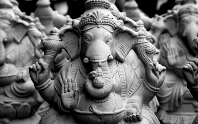 

Clay Ganesh idols ON FINE ART PAPER ON 24X36 LARGE POSTER Photographic Paper(36 inch X 24 inch, Rolled)