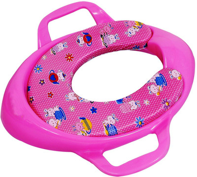

Ajanta Soft Cushion Potty Trainer Comfortable Seat with Support Handles (Pink) Potty Seat(Pink)