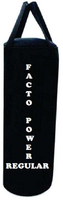 

FACTO POWER Regular 3.0 Feet Long, Synthetic Leather Material, Black Color, Unfilled with Hanging Straps Hanging Bag(3.0, 36 kg)