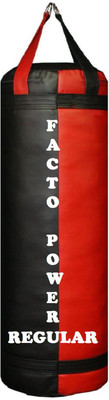 

FACTO POWER Regular 3.0 Feet Long, Synthetic Leather Material, Black and Red Color, Unfilled with Hanging Straps Hanging Bag(3.0, 36 kg)