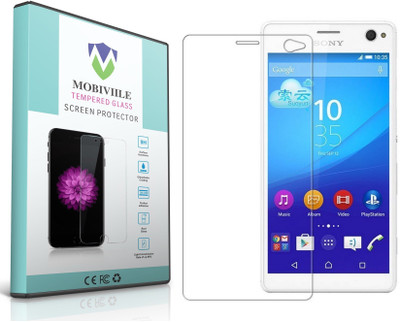 MOBIVIILE Tempered Glass Guard for Sony Xperia C4 Dual Sim, Sony Xperia C4(Pack of 1)