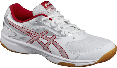 Asics Upcourt 2 Running Shoes For Men(White, White::prime red::silver