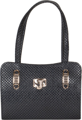 

VELINA Girls Casual Black Leatherette Hand-held Bag