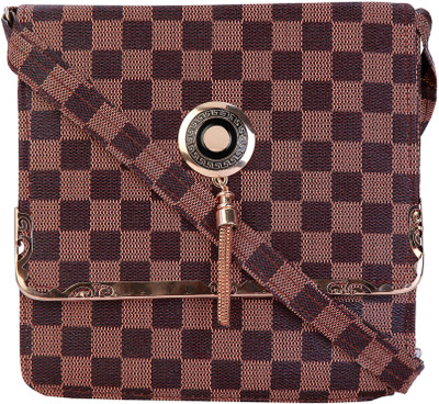 

Bee Fashionable Women Casual Brown Canvas Sling Bag