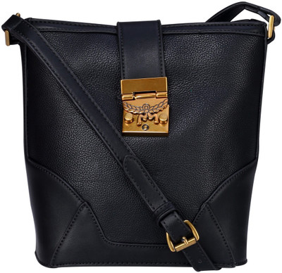 

Old Tree Women Casual Black PU Sling Bag