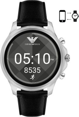 

Armani Alberto Silver Smartwatch(Black Strap Regular)