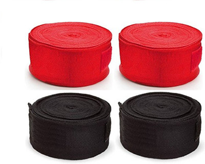 

Venom 9 Feet Long, Red and Black Color, Cotton Material, 2 Pair of Hand Wraps Hand Support (XXL, Red, Black)