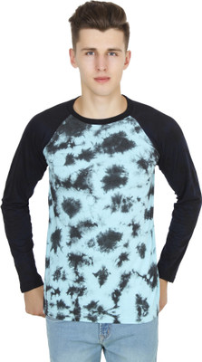 FIVE STONES Printed Men Round or Crew Dark Blue T-Shirt