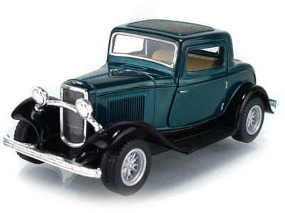 

Kinsmart 5" 1:34 Scale 1932 Ford 3- Window Coupe Car Toy for Kids from Smiles Creation(Green)