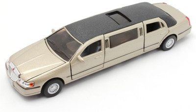 

Kinsmart 7'' 1:38 Scale 1999 Lincoln Town Car Stretch Limousine Car Toys for Kids from Smiles Creation(Gold)
