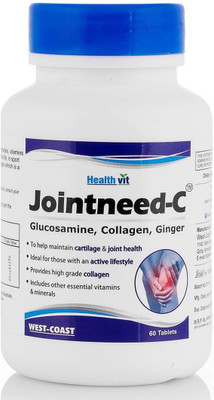 

HealthVit Jointneed-C Glucosamine, Collagen, Ginger 60 Tablets(60 No)