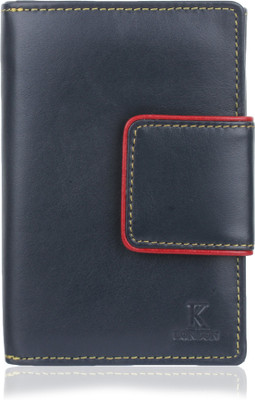 

K London Women Casual Black Genuine Leather Wallet(11 Card Slots), Dark blue