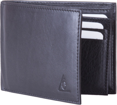 

La Cuero Men Black Genuine Leather Wallet(17 Card Slots)