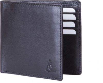 

La Cuero Men Black Genuine Leather Wallet(10 Card Slots)