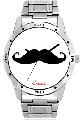 EXCEL Classy White Mustache Dial Watch  - For Men   Watches  (Excel)